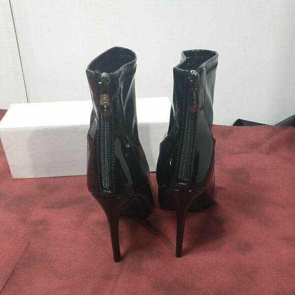 Cape Robbin Corina-5 Open Toe SZ 6.5 Sexy High Heels Black Patent - Picture 4 of 11